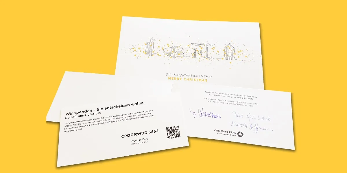 Commerz Real AG: Kampagnenmotiv Weihnachtsaktion „Commerz Real für Kinder“